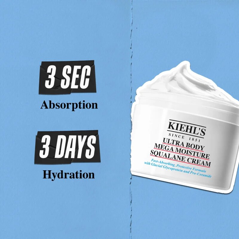 Kiehl's Ultra Body Mega Moisture Squalane Cream vlažilna krema za telo za ženske 250 ml