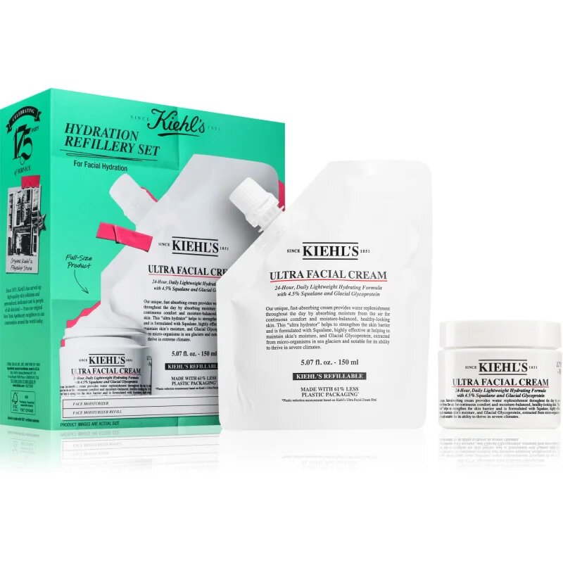 Kiehl's Ultra Facial Cream krema za obraz + nadomestno polnilo za ženske