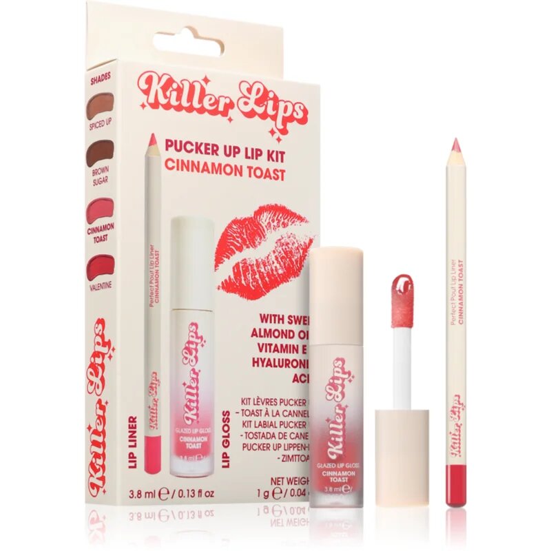 Killer Lips Pucker Up Lip Kit set za ustnice za ženske Cinnamon Toast
