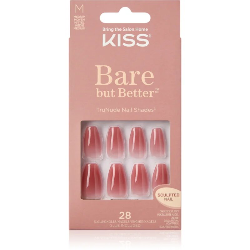 KISS Bare But Better Medium umetni nohti 28 kos