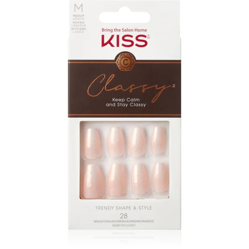 KISS Classy Nails Cozy Meets Cute umetni nohti medium 28 kos