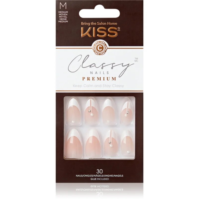 KISS Classy Nails Premium umetni nohti Highlights 30 kos