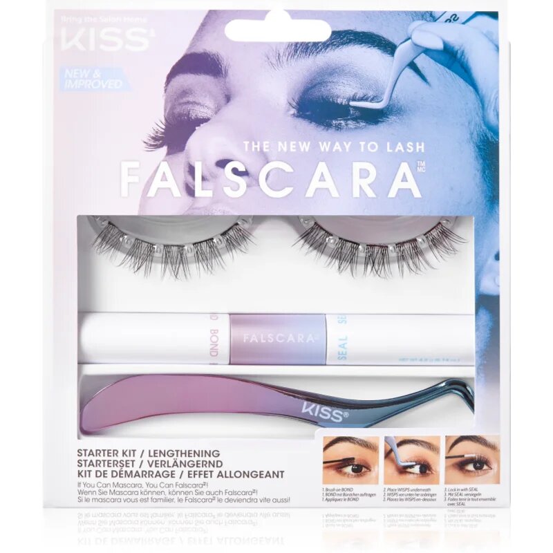 KISS Falscara Starter Kit set za trepalnice 1 kos