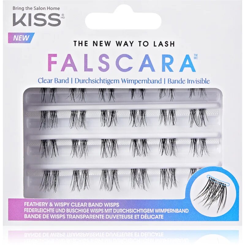 KISS Falscara The New Way to Lash šopaste lepilne trepalnice brez vozlička 24 kos
