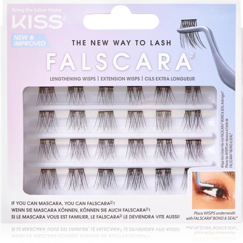 KISS Falscara Wisp šopaste lepilne trepalnice Lengthening Wisps 24 kos