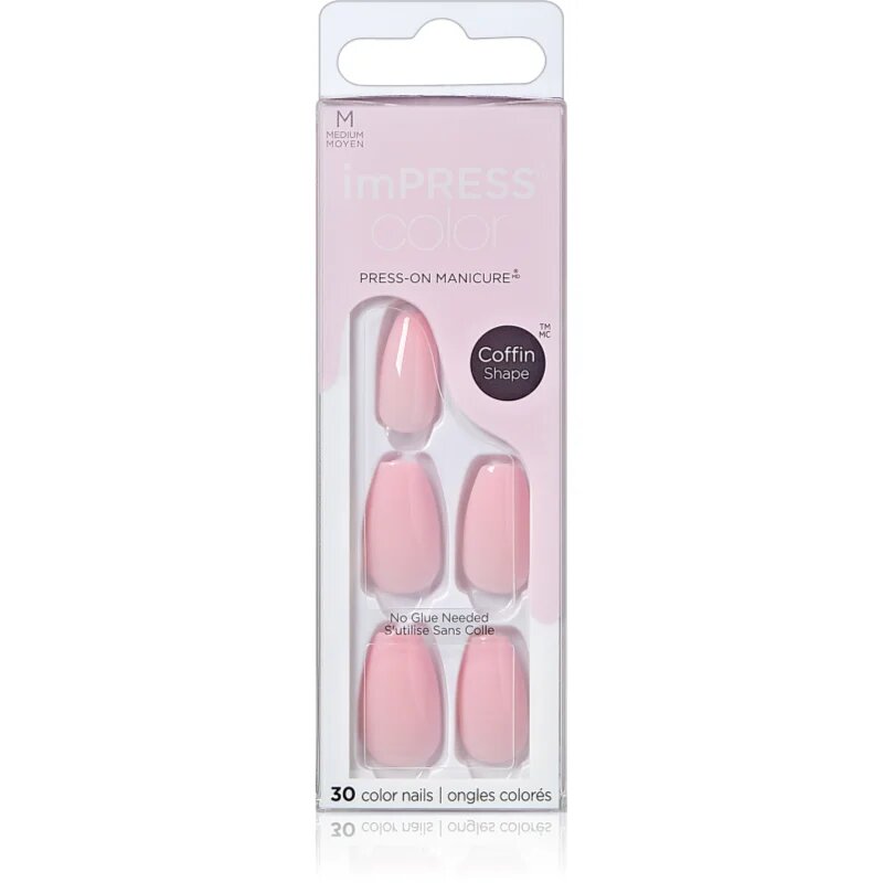 KISS imPRESS Color Medium umetni nohti Pink Dream 30 kos