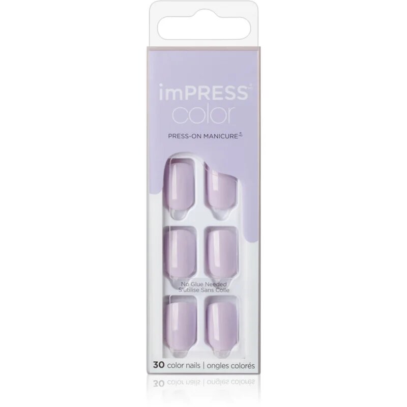 KISS imPRESS Color Short umetni nohti samolepilni Picture Purplect 30 kos