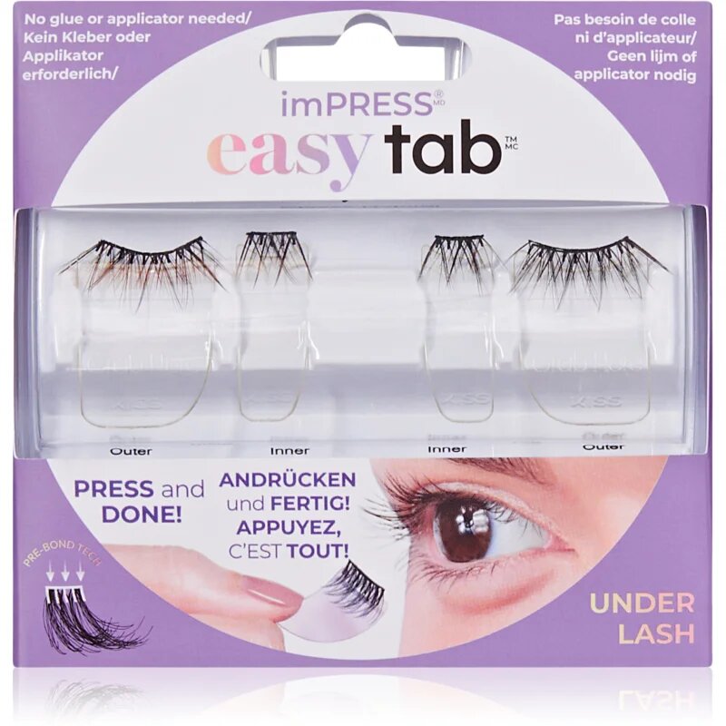 KISS imPRESS easy tab samolepilne šopaste trepalnice 4 kos