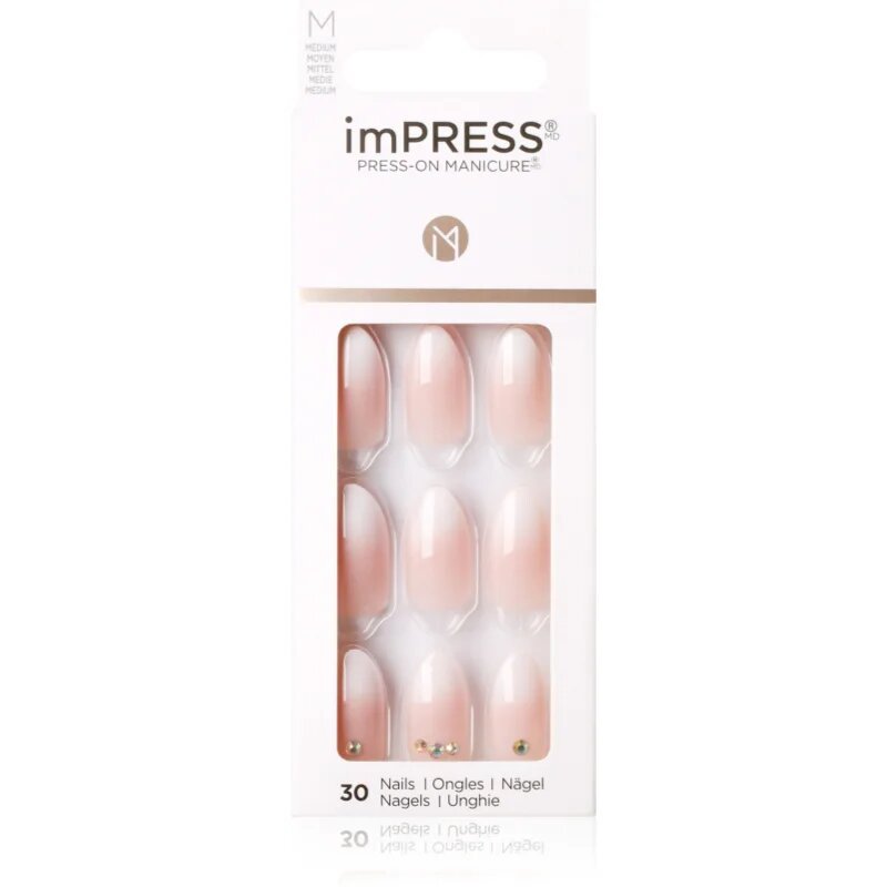 KISS imPRESS Medium umetni nohti samolepilni Awestruck 30 kos