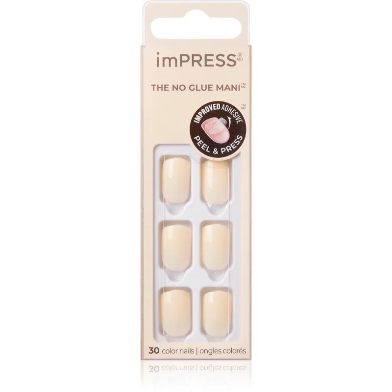 KISS imPRESS The No Glue Mani Short umetni nohti Point Pink 30 kos