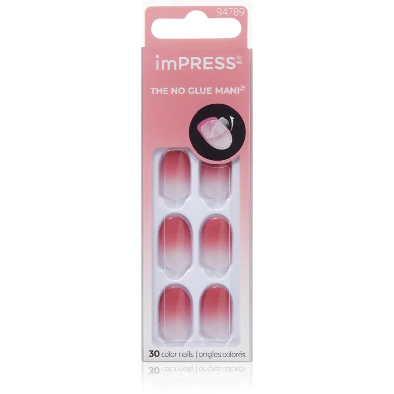 KISS imPRESS The No Glue Mani umetni nohti samolepilni Beat The Heat 30 kos