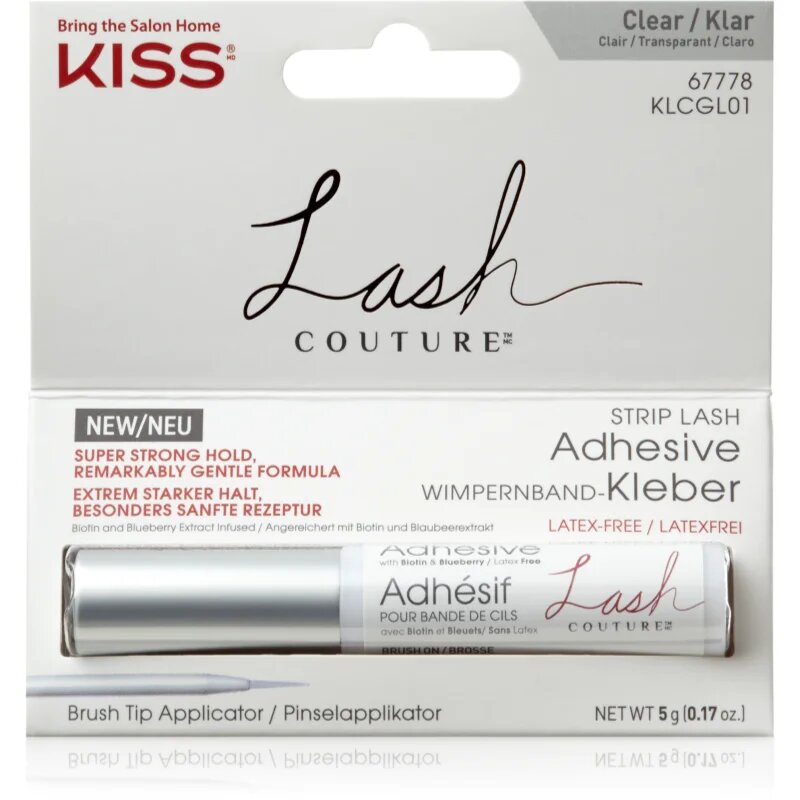 KISS Lash Couture lepilo za umetne trepalnice z aplikatorjem odtenek White 5 g