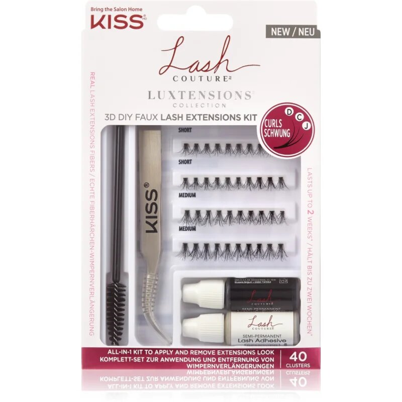 KISS Lash Couture LuXtensions set pripomočkov za nanos umetnih trepalnic 40 kos