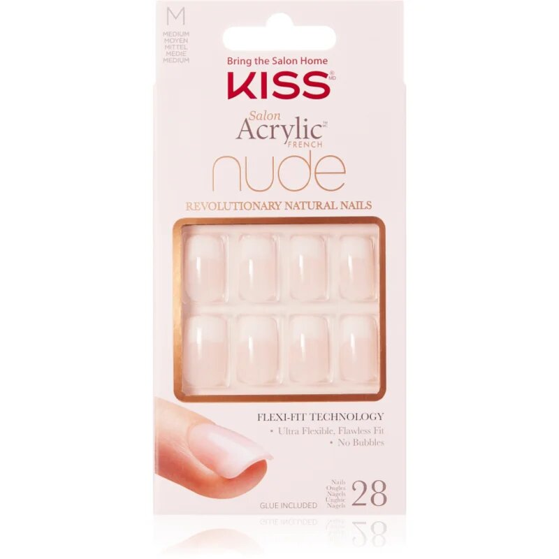 KISS Nude Nails Cashmere umetni nohti medium 28 kos