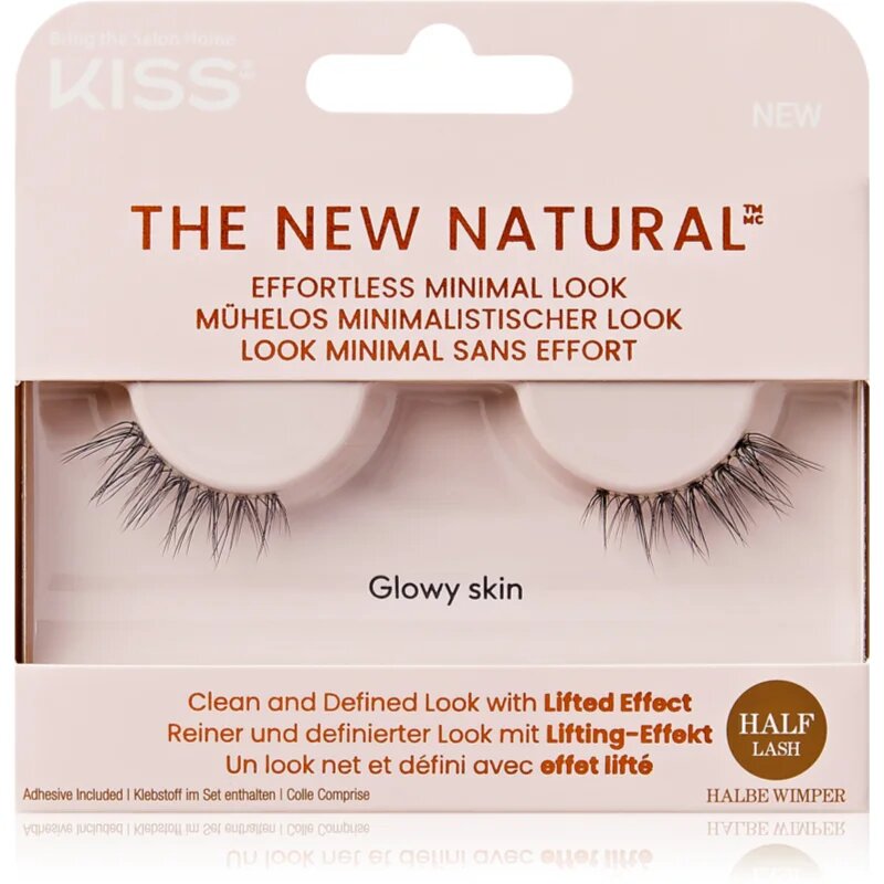 KISS The New Natural Effortless Minimal Look umetne trepalnice Glowy Skin 2 kos
