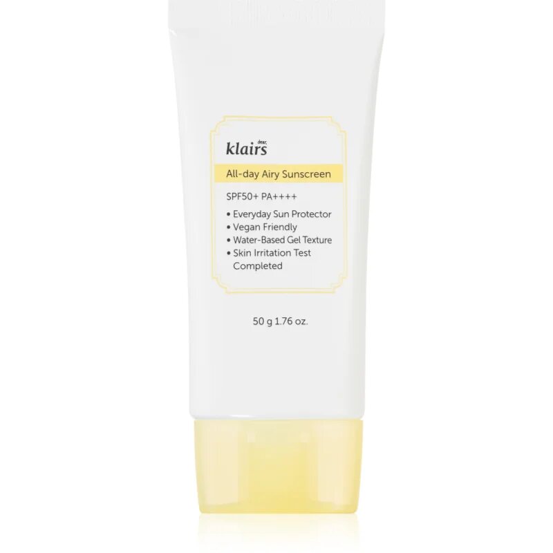 Klairs All-day Airy Sunscreen lahka zaščitna gel krema SPF 50+ 50 g