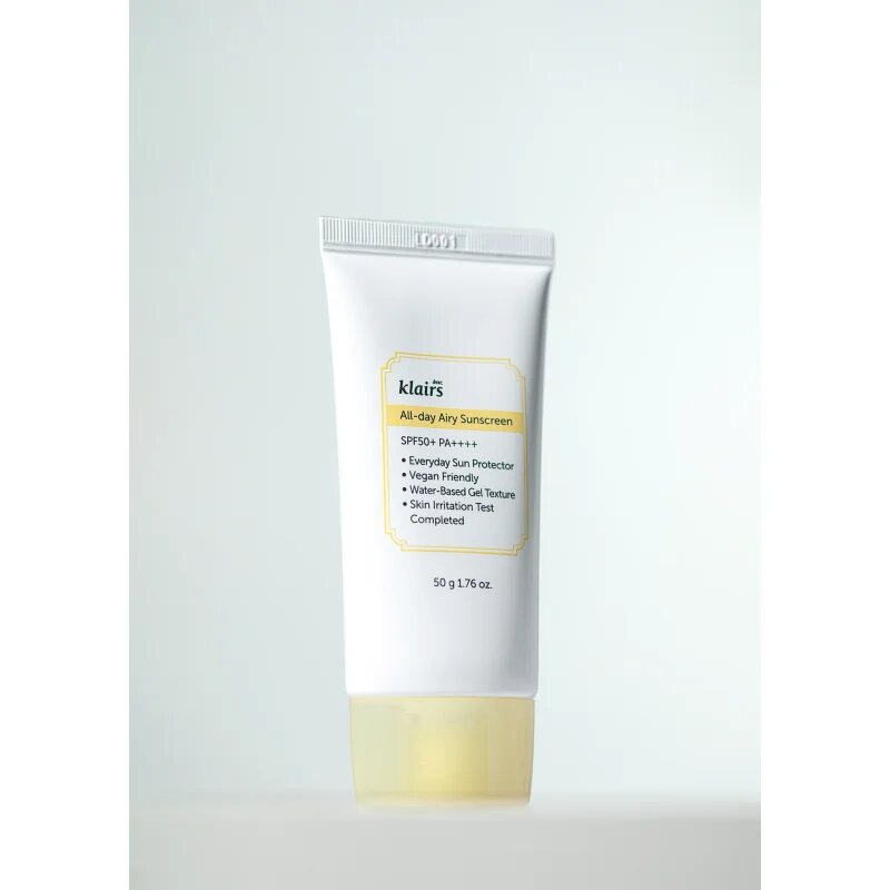 Klairs All-day Airy Sunscreen lahka zaščitna gel krema SPF 50+ 50 g