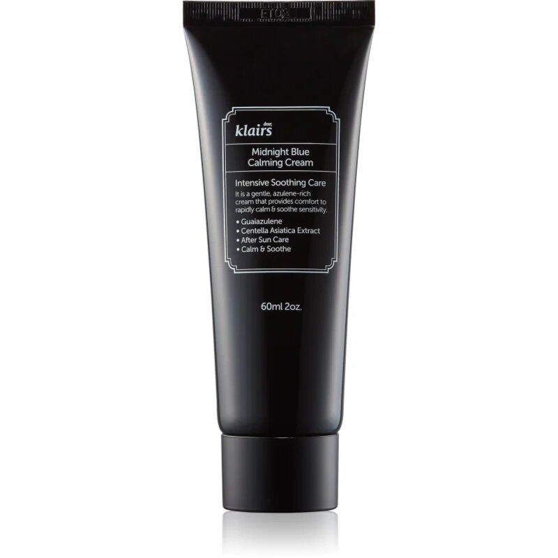 Klairs Midnight Blue Calming Cream pomirjajoča krema po sončenju za občutljivo in pordelo kožo 60 ml