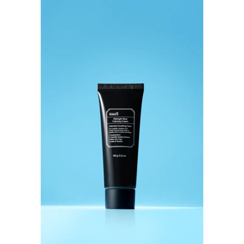 Klairs Midnight Blue Calming Cream pomirjajoča krema po sončenju za občutljivo in pordelo kožo 60 ml