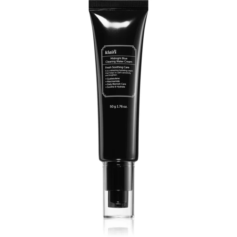 Klairs Midnight Blue Clearing Water Cream lahka vlažilna krema za posvetlitev in zgladitev kože 50 g