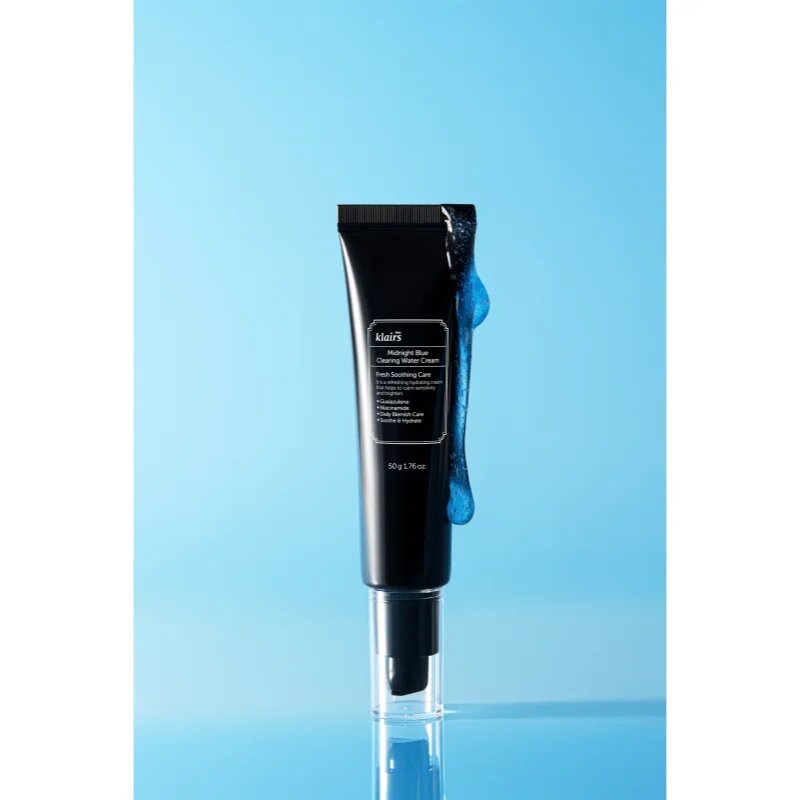 Klairs Midnight Blue Clearing Water Cream lahka vlažilna krema za posvetlitev in zgladitev kože 50 g