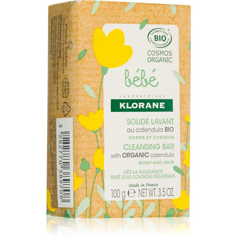 Klorane Bébé Calendula nežno milo z ognjičem 100 g