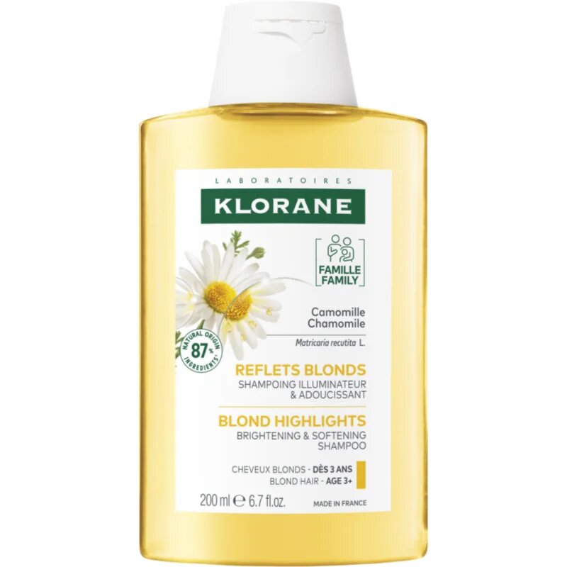 Klorane Chamomile šampon za blond lase 200 ml