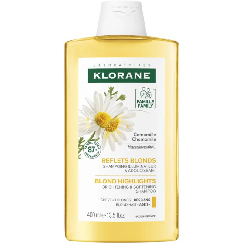 Klorane Chamomile šampon za blond lase 400 ml