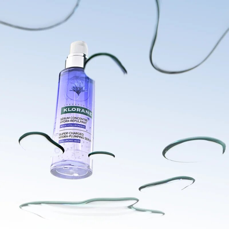 Klorane Cornflower Super-Charged Hydra-Plumping Serum aktivni serum za posvetlitev in glajenje kože 40 ml