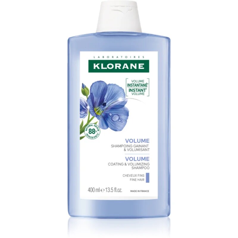 Klorane Flax Fiber Bio šampon za fine in tanke lase 400 ml