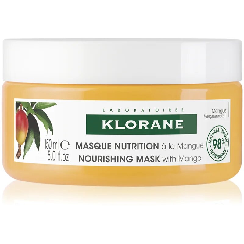 Klorane Mango Nourishing Mask intenzivna hranilna maska za lase 150 ml