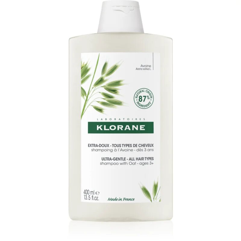 Klorane Oat nežni šampon za vse tipe las 400 ml