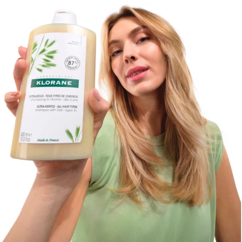 Klorane Oat nežni šampon za vse tipe las 400 ml