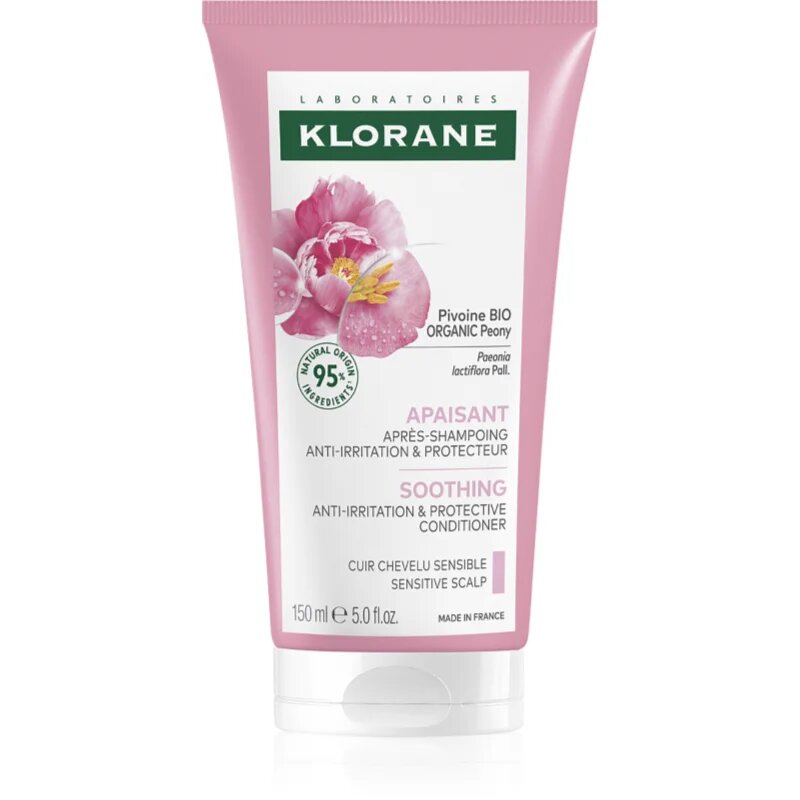 Klorane Peony Soothing Sensitive Hair Scalp Conditioner balzam za lase za občutljivo lasišče 150 ml