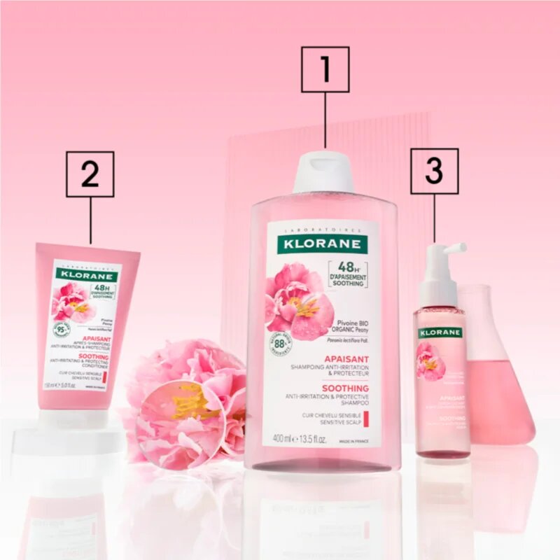 Klorane Peony Soothing Sensitive Hair Scalp Conditioner balzam za lase za občutljivo lasišče 150 ml