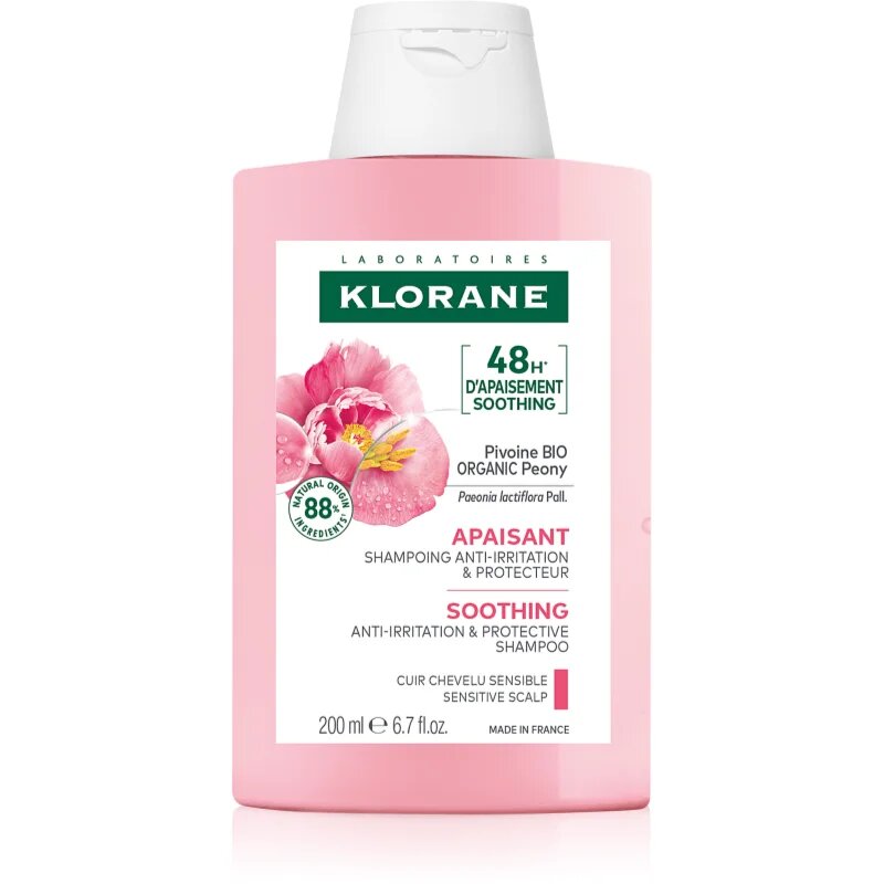 Klorane Peony Soothing Sensitive Hair Scalp Shampoo šampon za občutljivo lasišče 200 ml