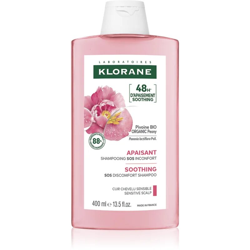 Klorane Peony Soothing Sensitive Hair Scalp Shampoo šampon za občutljivo lasišče 400 ml