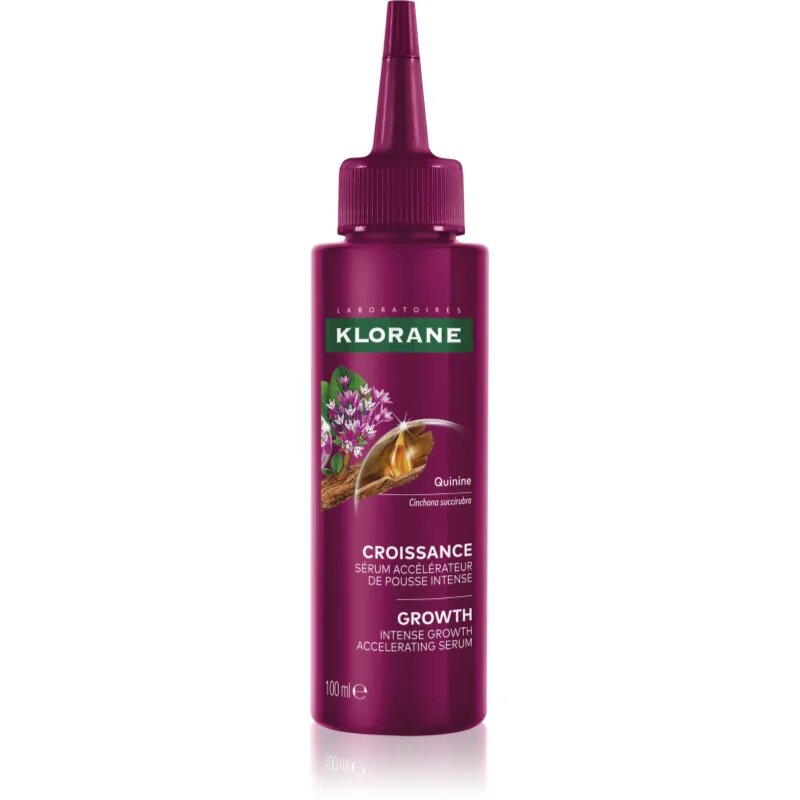 Klorane Quinine Growth Accelerating Serum serum brez spiranja za okrepitev in rast las 100 ml