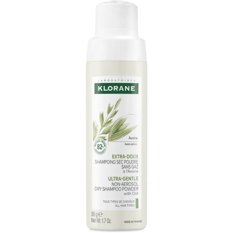 Klorane ULTRA-GENTLE Dry Shampoo with Oat Milk suhi šampon brez aerosola za vse tipe las 50 g
