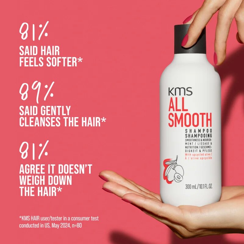 KMS All Smooth Shampoo šampon za glajenje las za močne grobe in suhe lase 300 ml