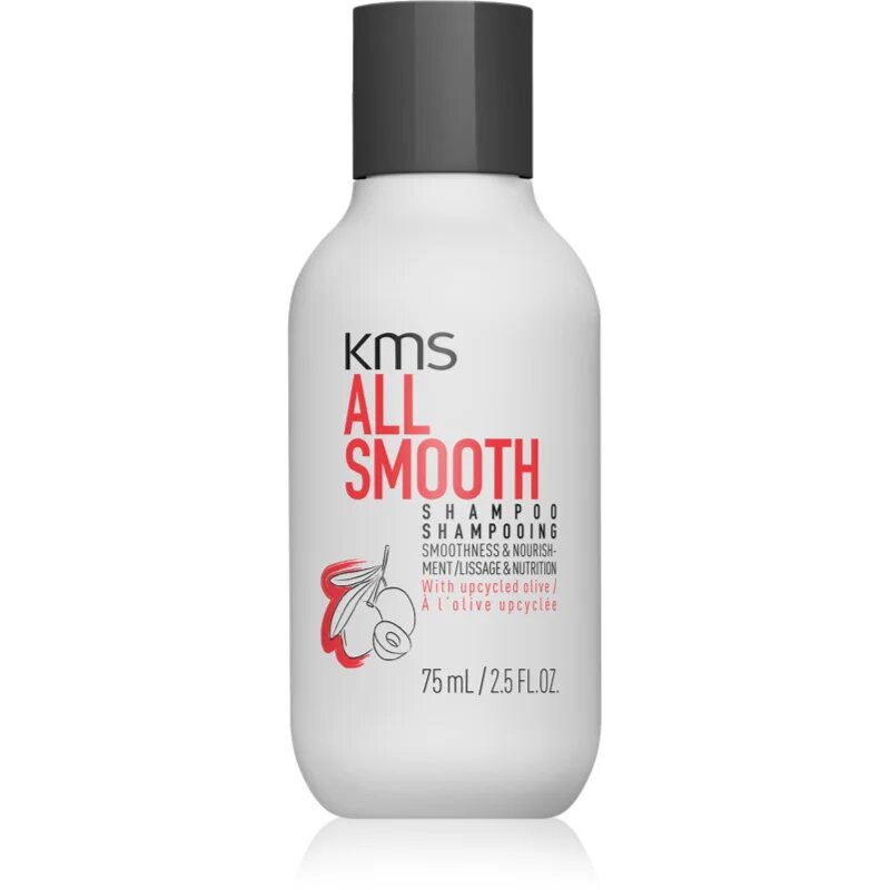 KMS All Smooth Shampoo šampon za glajenje las za močne grobe in suhe lase 75 ml