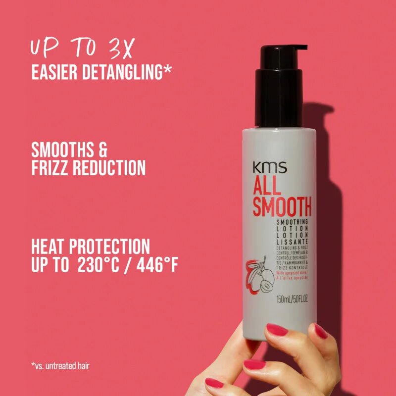 KMS All Smooth Smoothing Lotion losjon za glajenje proti krepastim lasem 150 ml