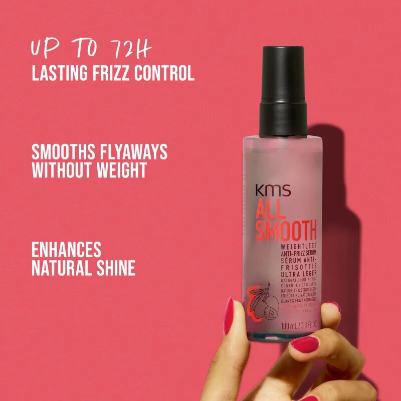 KMS All Smooth Weightless Anti-frizz Serum lahki serum proti krepastim lasem 100 ml