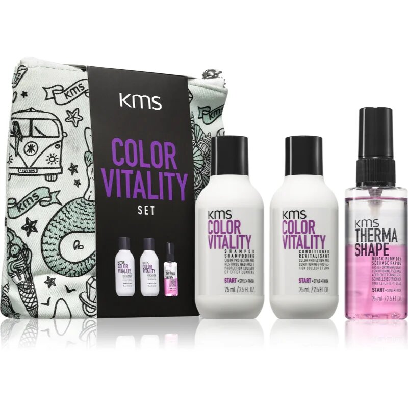 KMS Color Vitality Set Potovalni set za barvane lase