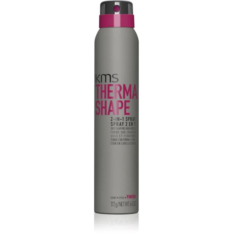KMS ther 2-in-1 Spray lak za lase z ekstra močnim utrjevanjem za toplotno oblikovanje las 200 ml