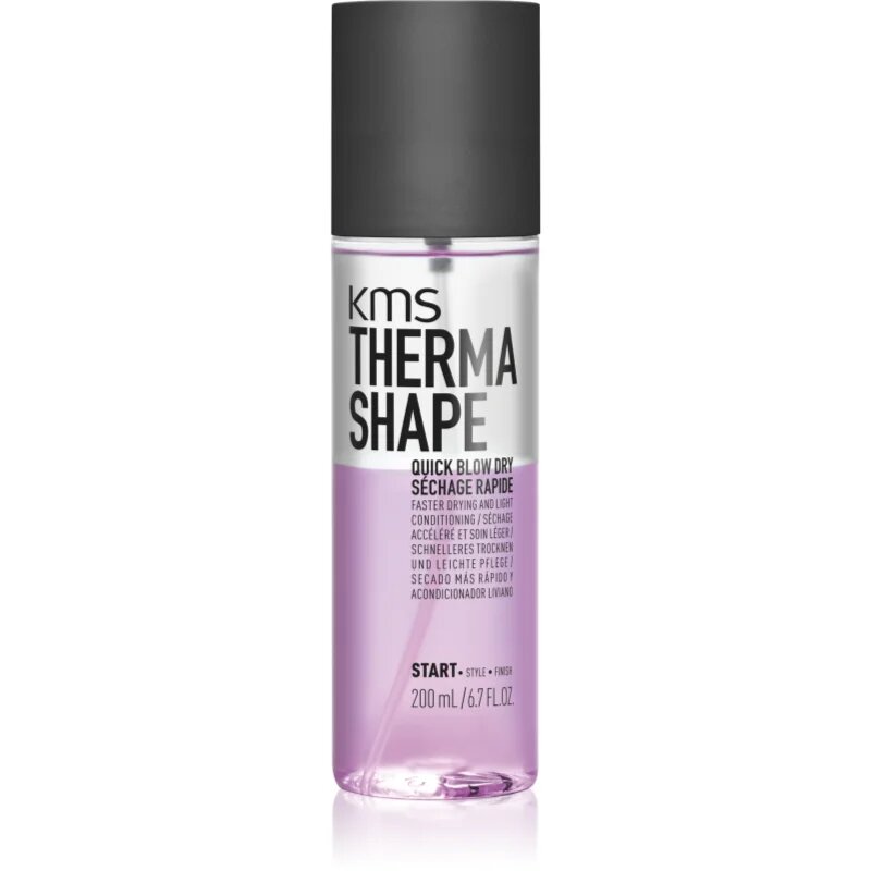 KMS Thermashape Quick Blow Dry zaščitno stiling pršilo za lase za hitrejše sušenje las 200 ml