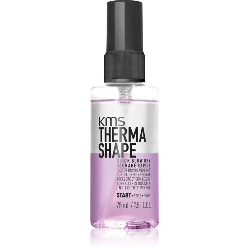 KMS Thermashape Quick Blow Dry zaščitno stiling pršilo za lase za hitrejše sušenje las 75 ml