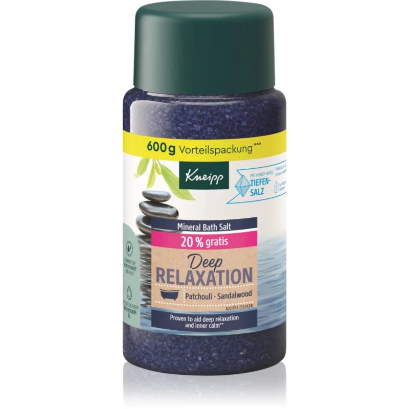 Kneipp Deep Relaxation sol za kopel Patchouli & Sandalwood 600 g