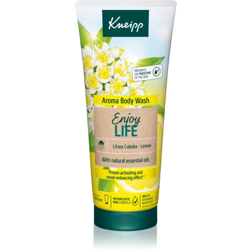 Kneipp Enjoy Life poživljajoči gel za prhanje Litsea Cubeba & Lemon 200 ml