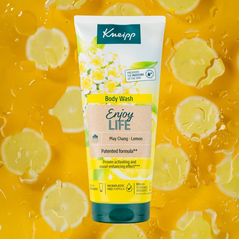 Kneipp Enjoy Life poživljajoči gel za prhanje Litsea Cubeba & Lemon 200 ml